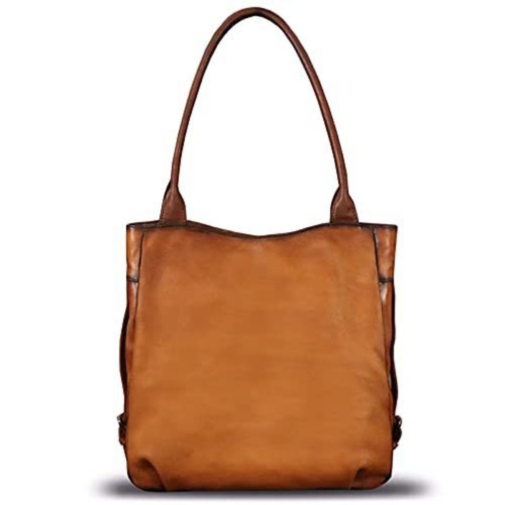 Modern Genuine Textured Strap Satchel Bag For Retro Top Handle Bags Handmade